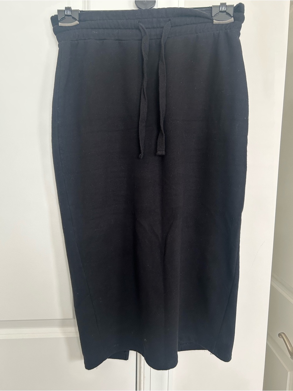 Zara Black Midi Drawstring Sweater Skirt